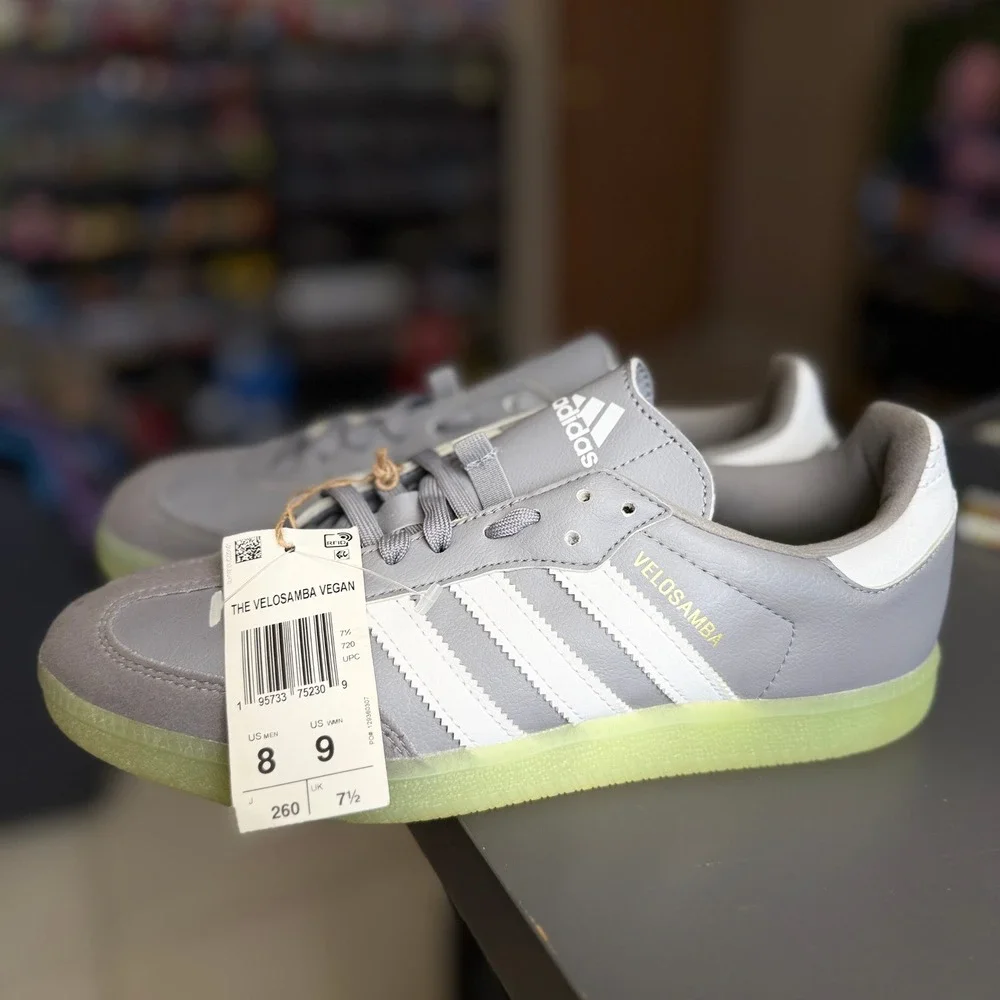 Adidas Velosamba Vegan Mens 8 Grey Cycling Shoes SPD Cleat GY5531 NEW